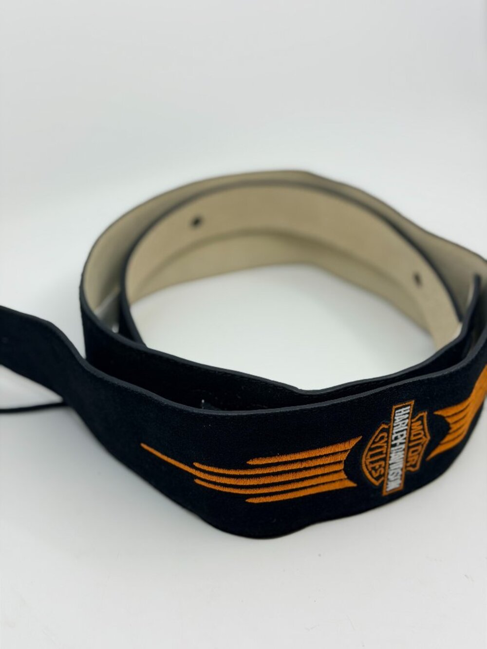 Dunlop Harley-Davidson Leather Suede Guitar Strap HD-S007 Logo New, See Desc!!!